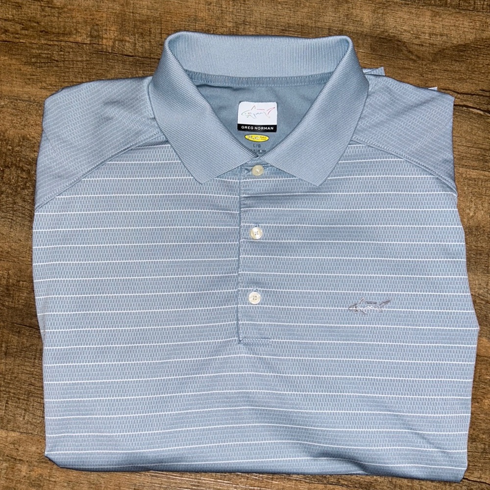 Grey Greg Norman golf polo